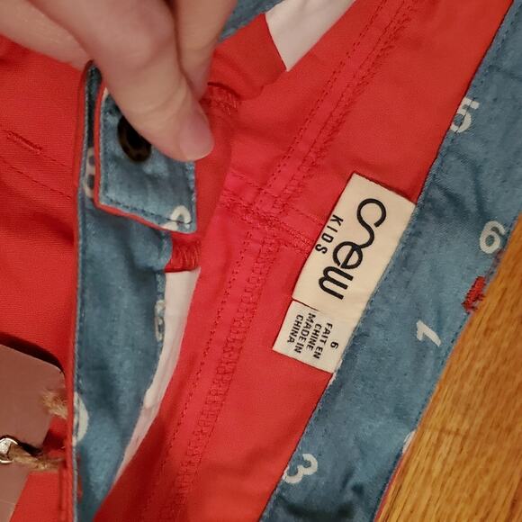 NWT! Crew Kids Bright Reddish Orange Shorts Size 6 - Picture 4 of 5